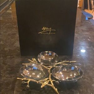 NWB Micheal Aram Olive Branch Compartment Dish